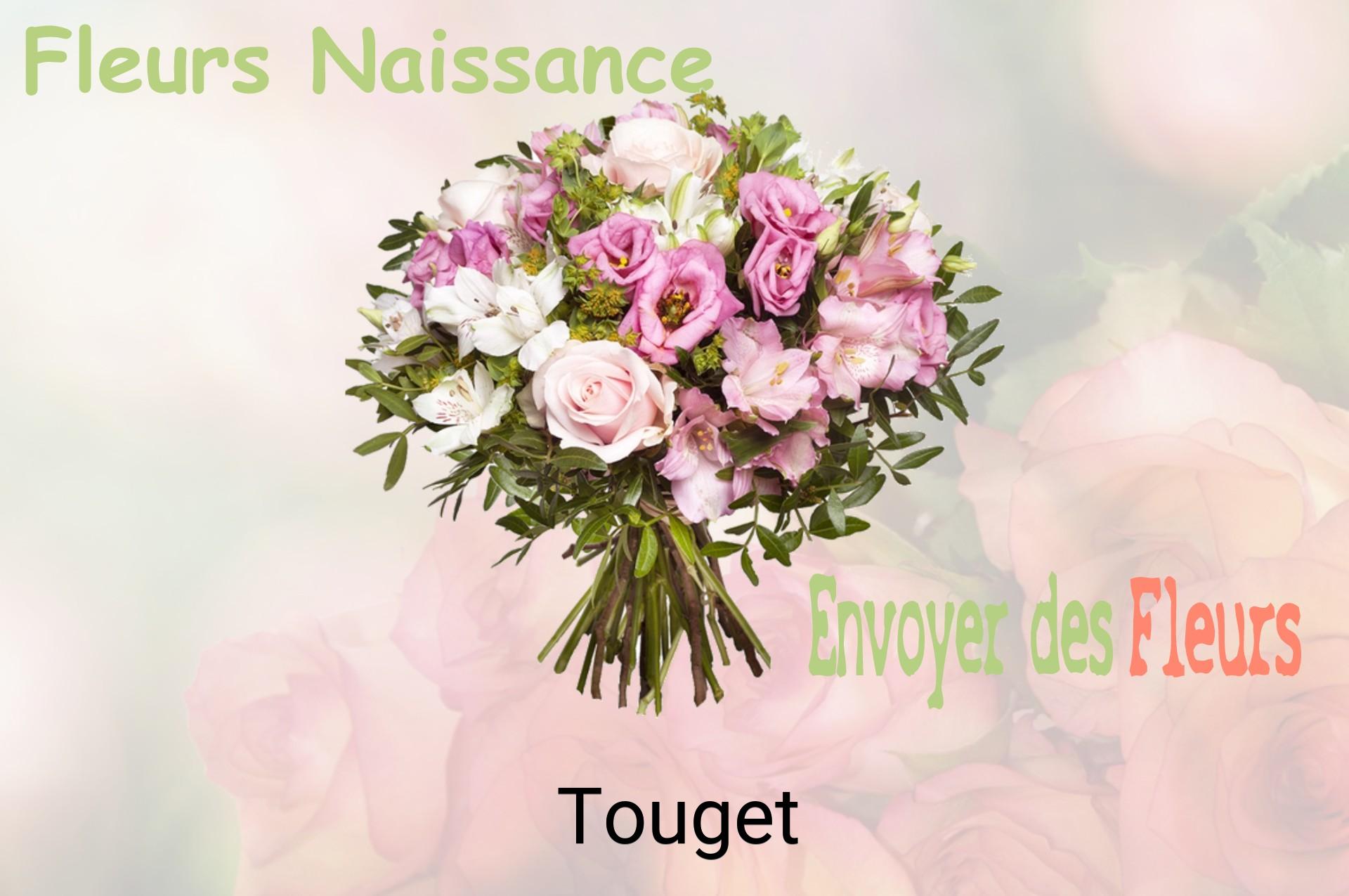 Bouquet de fleurs de naissance livré à Touget